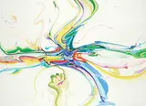 Alex Janvier, Networking Curator, 1988, gouache on paper
