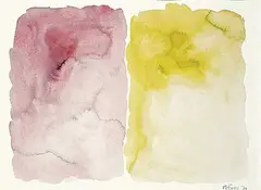 Jean McEwen, Untitled - Purple and Green Forms, 1970, watercolour on paper