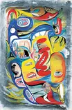 Michael Nicoll Yahgulanaas, Tide, 2011, mixed media on paper