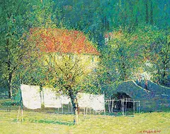 Morning Wash by John Charles Terelak, 1987, oil on canvas, sold Nov 2019
