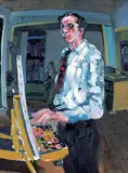 Noah Becker, Untitled - The Painter, oil on canvas