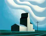 Don Bergland, Elevator, 1982, acrylic on canvas
