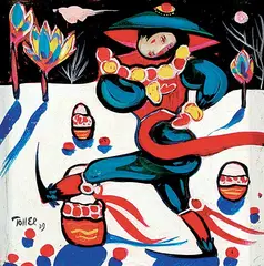 Toller Cranston, Untitled - The Dancer, 2009, acrylic on canvas