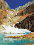 Horace Champagne, Melting Snow on Lake Oesa, Lake O'Hara, Yoho Nat. Pk. B.C.
