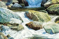 Melvin George Heath, Below the Falls, watercolour on paper