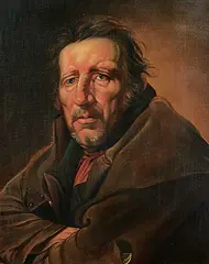 Untitled - Portrait of a Traveller by Hubert von Herkomer, oil on canvas board, sold Nov 2019