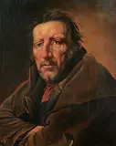 Hubert von Herkomer, Untitled - Portrait of a Traveller, oil on canvas board