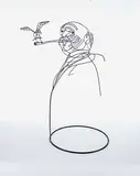 Rudy Kehkla, Untitled - Smoking Buddies, painted metal sculpture