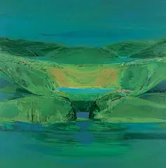 John Koerner, Dam, oil on canvas