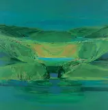 John Koerner, Dam, oil on canvas