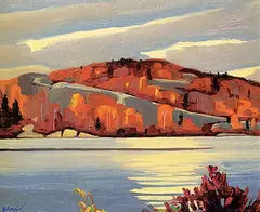 Anthony Law, Williams Lake Bluff, Halifax, Nova Scotia, 1980, oil on wood board