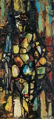 Michael Morris, Man, 1959, oil on wood board