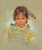 Dorothy Oxborough, Morning Child, pastel on paper