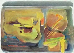Untitled - Abstract Aerial View by Franklin Herbert Palmer, watercolour on paper, sold Nov 2019