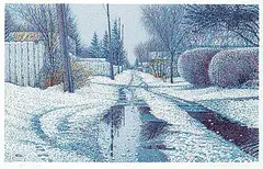 Wilf Perreault, April Snow #149/155, 1990, colour silkscreen on paper