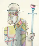 Duncan Regehr, Mennonite, 1989, coloured pencil on paper