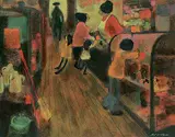 William Arthur Winter, Country Store, oil on canvas board
