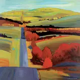 Lorna Dockstader, Exploring in Autumn, acrylic on canvas