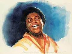 Leonard James Gibbs, Preliminary Study for Jazz Singer, watercolour on paper