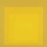 Departing in Yellow by Josef Albers, 1964, colour silkscreen on paper, sold Sep 2019
