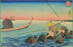 Kuniyoshi Utagawa, Oban Yoko from Meisho, colour wood block on paper