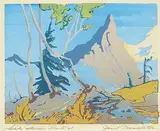 Janet Holly Middleton, Untitled - Summer Mountain, 1949, colour silkscreen on paper