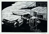 Walter J. Phillips, Snake Island, Lake Winnipeg, 1931, wood engraving on paper