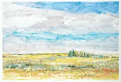 Pat Service, Lingering Summer, 1993, colour monoprint on paper