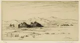 Caroline Armington, Les Monts Aures, Biskra #22/50, 1913, etching on paper