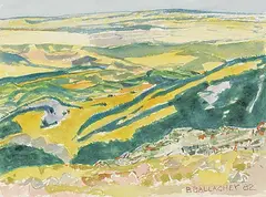 Barbara Ballachey, Untitled - Landscape, 1982, watercolour on paper