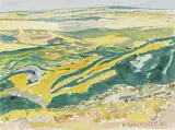 Barbara Ballachey, Untitled - Landscape, 1982, watercolour on paper