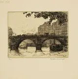 Caroline Armington, Pont St. Michel No. 2 Paris #79/100, etching on paper