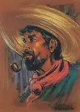 Harley W. Brown, Untitled - Man with Pipe