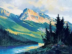 Barrie Chadwick, Bow River Valley, 2009, acrylic on canvas