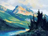 Barrie Chadwick, Bow River Valley, 2009, acrylic on canvas