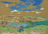 Ken Christopher, Mule Deer Country, 1986, acrylic on canvas