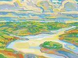 William Duma, Northern Country, acrylic on wood board