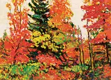 William Duma, Autumn in Algonquin, acrylic on wood board