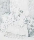 Greg Franko, Night Shall Eat These Girls, graphite on paper