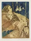 Christiane Frenay, Le Passage #16/75, 1980, colour etching on paper