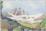 Robert Guest, Creek Below Mount St. Patrick, watercolour on paper
