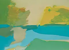 Leslie Frederick Graff, Untitled - Abstract Bay, oil on wood panel