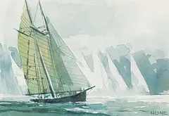 Harry Heine, Swiftsure Day, 1984, watercolour on paper
