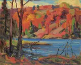 William John Hopkinson, Untitled - Fall Colours, oil on paper board