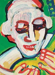 Bengt Lindström, Untitled - Portrait of a Man #EA, colour silkscreen on paper