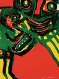 Bengt Lindström, Untitled - Two Frogs #EA, colour silkscreen on paper