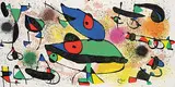 Untitled - Cosmic Eyes by Joan Miró, colour lithograph on paper, sold May 2019