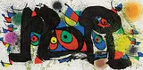 Untitled - Primary Figures by Joan Miró, colour lithograph on paper, sold May 2019