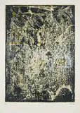 John Piper, Untitled - Black Abstract #42/100, colour silkscreen on paper