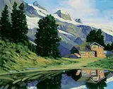 Diamond Head Chalet / Garibaldi Park by Stafford Donald Plant, 1991, oil on canvas, sold May 2019